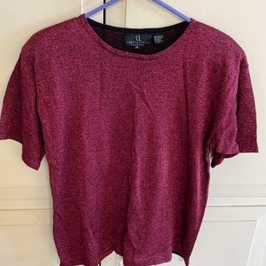 Metallic Burgundy T-Shirt
